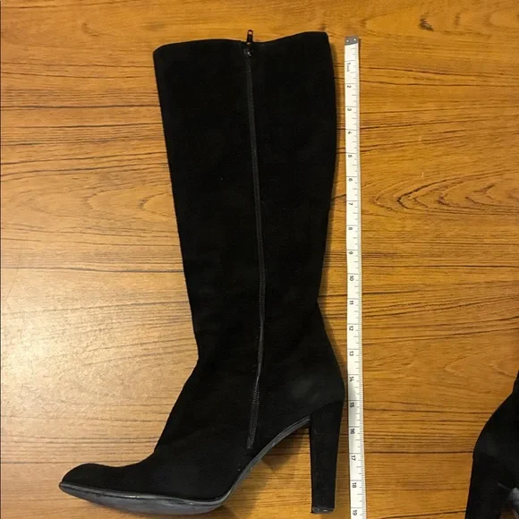 Chic Black Suede Heeled Boots for Women - Picture 7 of 7